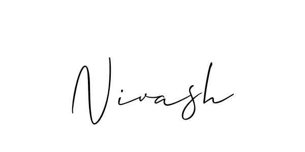 Nivash stylish signature style. Best Handwritten Sign (Allison_Script) for my name. Handwritten Signature Collection Ideas for my name Nivash. Nivash signature style 2 images and pictures png