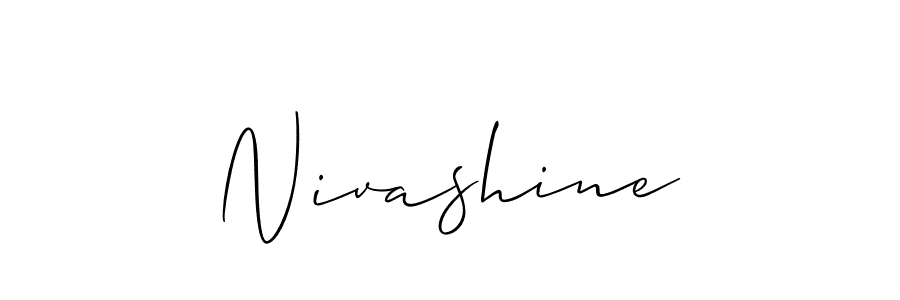 Make a beautiful signature design for name Nivashine. With this signature (Allison_Script) style, you can create a handwritten signature for free. Nivashine signature style 2 images and pictures png