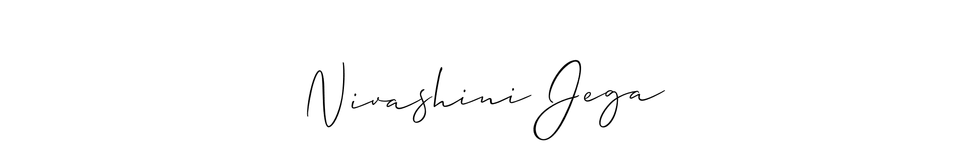 Allison_Script is a professional signature style that is perfect for those who want to add a touch of class to their signature. It is also a great choice for those who want to make their signature more unique. Get Nivashini Jega❤️ name to fancy signature for free. Nivashini Jega❤️ signature style 2 images and pictures png