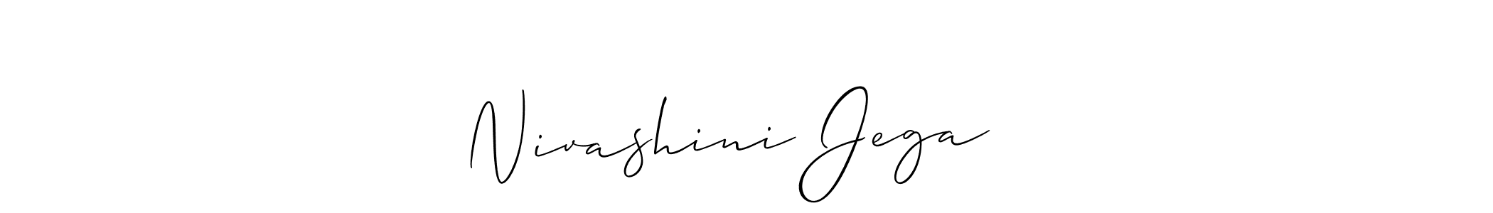 Make a beautiful signature design for name Nivashini Jega ❤️. With this signature (Allison_Script) style, you can create a handwritten signature for free. Nivashini Jega ❤️ signature style 2 images and pictures png