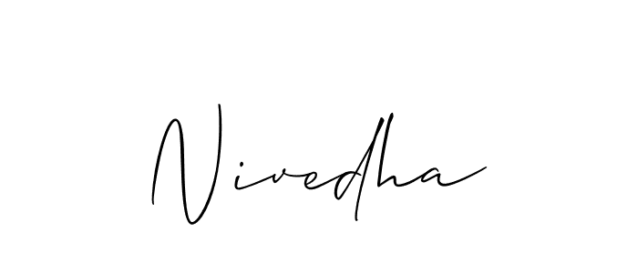 Best and Professional Signature Style for Nivedha. Allison_Script Best Signature Style Collection. Nivedha signature style 2 images and pictures png