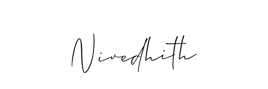 You should practise on your own different ways (Allison_Script) to write your name (Nivedhith) in signature. don't let someone else do it for you. Nivedhith signature style 2 images and pictures png