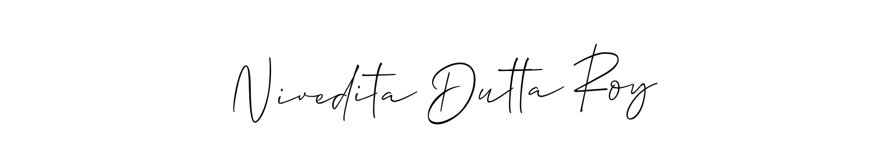 This is the best signature style for the Nivedita Dutta Roy name. Also you like these signature font (Allison_Script). Mix name signature. Nivedita Dutta Roy signature style 2 images and pictures png