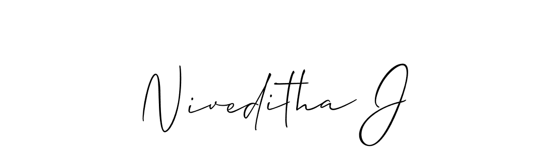 Niveditha J stylish signature style. Best Handwritten Sign (Allison_Script) for my name. Handwritten Signature Collection Ideas for my name Niveditha J. Niveditha J signature style 2 images and pictures png