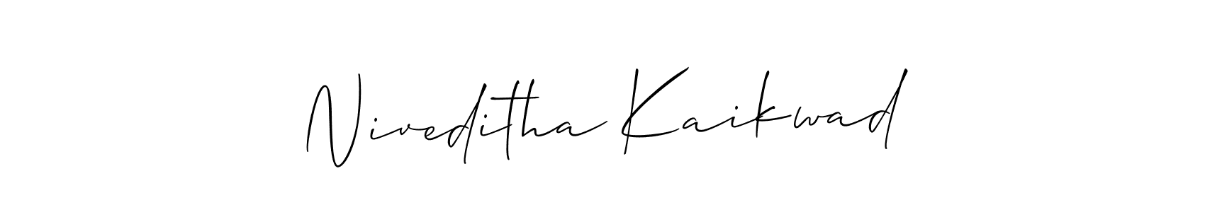How to Draw Niveditha Kaikwad signature style? Allison_Script is a latest design signature styles for name Niveditha Kaikwad. Niveditha Kaikwad signature style 2 images and pictures png