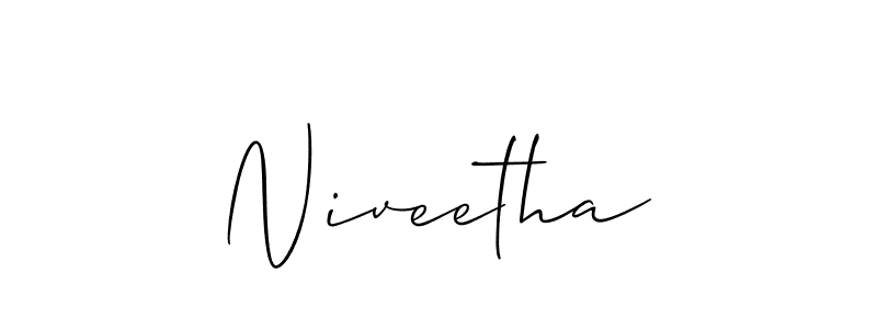Make a short Niveetha signature style. Manage your documents anywhere anytime using Allison_Script. Create and add eSignatures, submit forms, share and send files easily. Niveetha signature style 2 images and pictures png