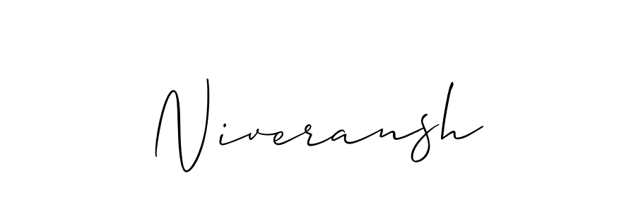 How to make Niveransh signature? Allison_Script is a professional autograph style. Create handwritten signature for Niveransh name. Niveransh signature style 2 images and pictures png