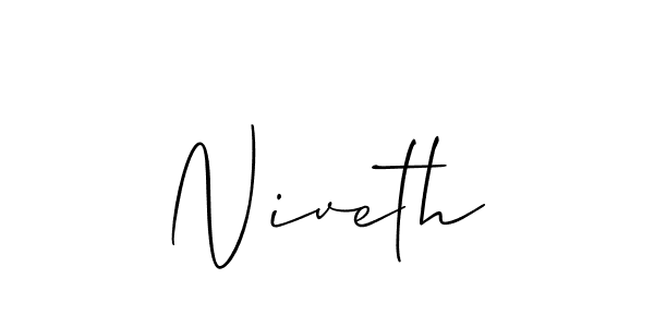 How to make Niveth name signature. Use Allison_Script style for creating short signs online. This is the latest handwritten sign. Niveth signature style 2 images and pictures png