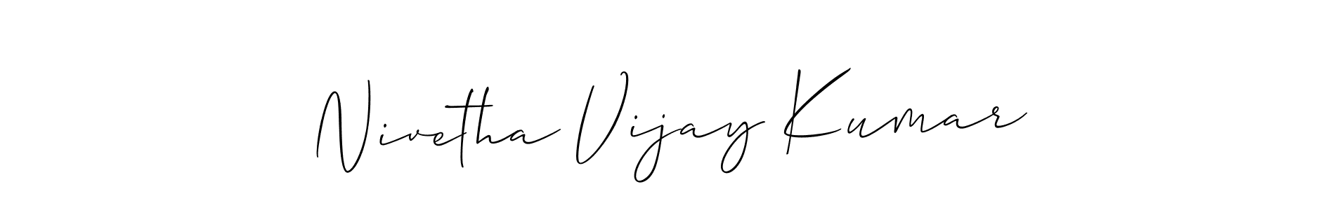 Here are the top 10 professional signature styles for the name Nivetha Vijay Kumar. These are the best autograph styles you can use for your name. Nivetha Vijay Kumar signature style 2 images and pictures png