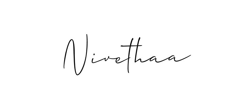 How to Draw Nivethaa signature style? Allison_Script is a latest design signature styles for name Nivethaa. Nivethaa signature style 2 images and pictures png