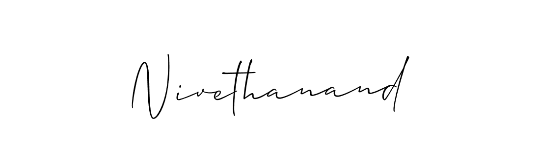 How to Draw Nivethanand signature style? Allison_Script is a latest design signature styles for name Nivethanand. Nivethanand signature style 2 images and pictures png