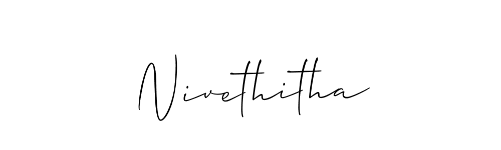 Nivethitha stylish signature style. Best Handwritten Sign (Allison_Script) for my name. Handwritten Signature Collection Ideas for my name Nivethitha. Nivethitha signature style 2 images and pictures png