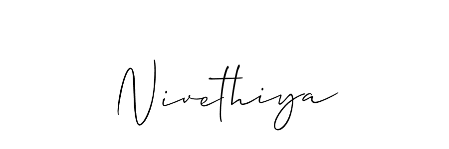 Nivethiya stylish signature style. Best Handwritten Sign (Allison_Script) for my name. Handwritten Signature Collection Ideas for my name Nivethiya. Nivethiya signature style 2 images and pictures png