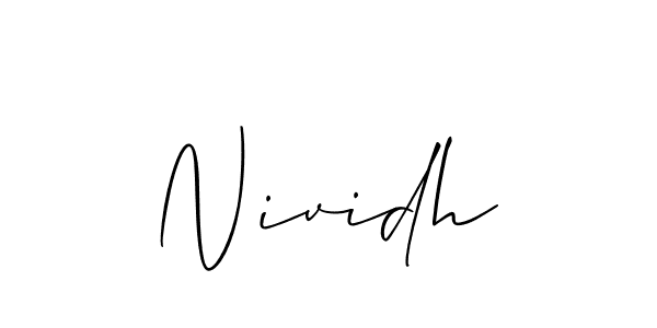 Best and Professional Signature Style for Nividh. Allison_Script Best Signature Style Collection. Nividh signature style 2 images and pictures png