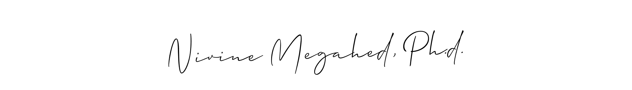 How to Draw Nivine Megahed, Ph.d. signature style? Allison_Script is a latest design signature styles for name Nivine Megahed, Ph.d.. Nivine Megahed, Ph.d. signature style 2 images and pictures png