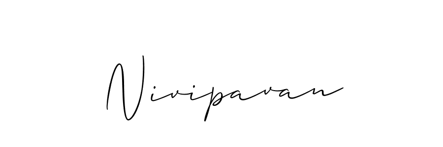 Nivipavan stylish signature style. Best Handwritten Sign (Allison_Script) for my name. Handwritten Signature Collection Ideas for my name Nivipavan. Nivipavan signature style 2 images and pictures png