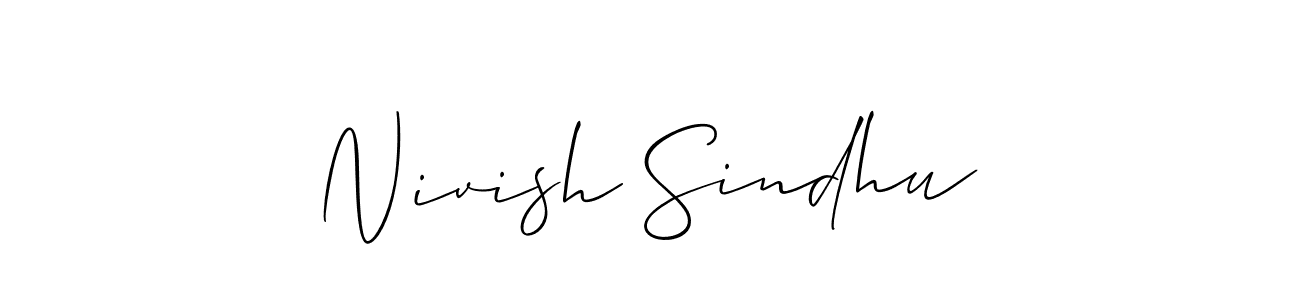 You should practise on your own different ways (Allison_Script) to write your name (Nivish Sindhu) in signature. don't let someone else do it for you. Nivish Sindhu signature style 2 images and pictures png