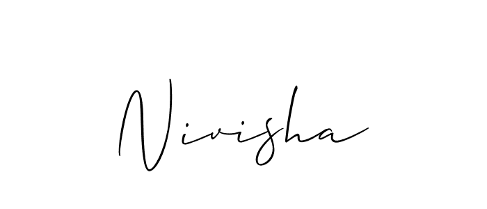 Design your own signature with our free online signature maker. With this signature software, you can create a handwritten (Allison_Script) signature for name Nivisha. Nivisha signature style 2 images and pictures png