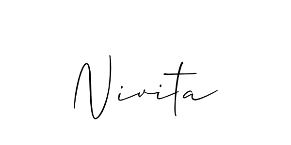 Nivita stylish signature style. Best Handwritten Sign (Allison_Script) for my name. Handwritten Signature Collection Ideas for my name Nivita. Nivita signature style 2 images and pictures png