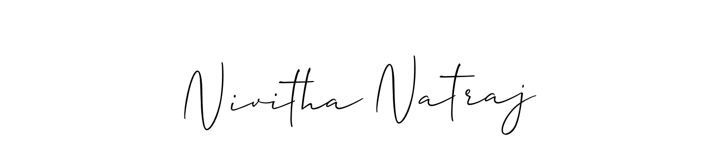 Use a signature maker to create a handwritten signature online. With this signature software, you can design (Allison_Script) your own signature for name Nivitha Natraj. Nivitha Natraj signature style 2 images and pictures png