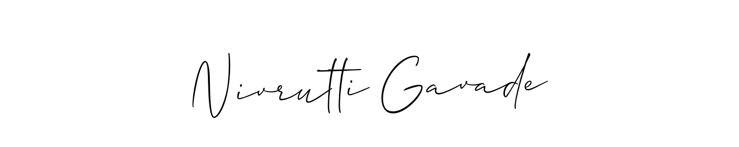 It looks lik you need a new signature style for name Nivrutti Gavade. Design unique handwritten (Allison_Script) signature with our free signature maker in just a few clicks. Nivrutti Gavade signature style 2 images and pictures png