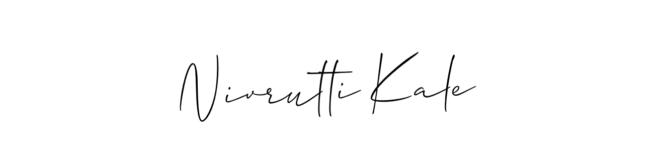 Make a beautiful signature design for name Nivrutti Kale. With this signature (Allison_Script) style, you can create a handwritten signature for free. Nivrutti Kale signature style 2 images and pictures png