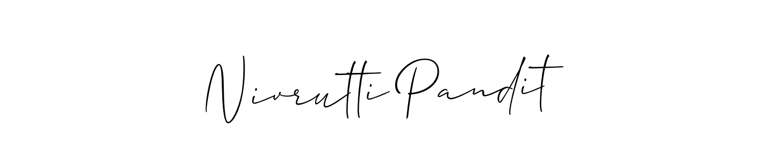 How to make Nivrutti Pandit signature? Allison_Script is a professional autograph style. Create handwritten signature for Nivrutti Pandit name. Nivrutti Pandit signature style 2 images and pictures png