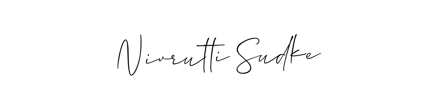 Nivrutti Sudke stylish signature style. Best Handwritten Sign (Allison_Script) for my name. Handwritten Signature Collection Ideas for my name Nivrutti Sudke. Nivrutti Sudke signature style 2 images and pictures png