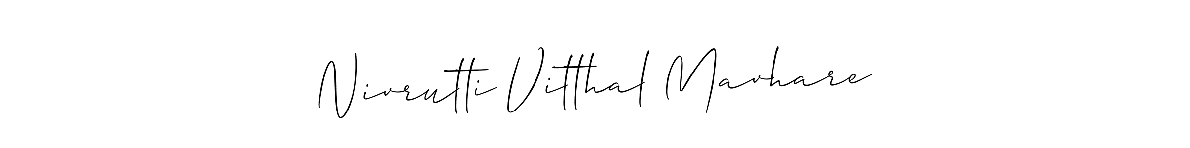 This is the best signature style for the Nivrutti Vitthal Mavhare name. Also you like these signature font (Allison_Script). Mix name signature. Nivrutti Vitthal Mavhare signature style 2 images and pictures png