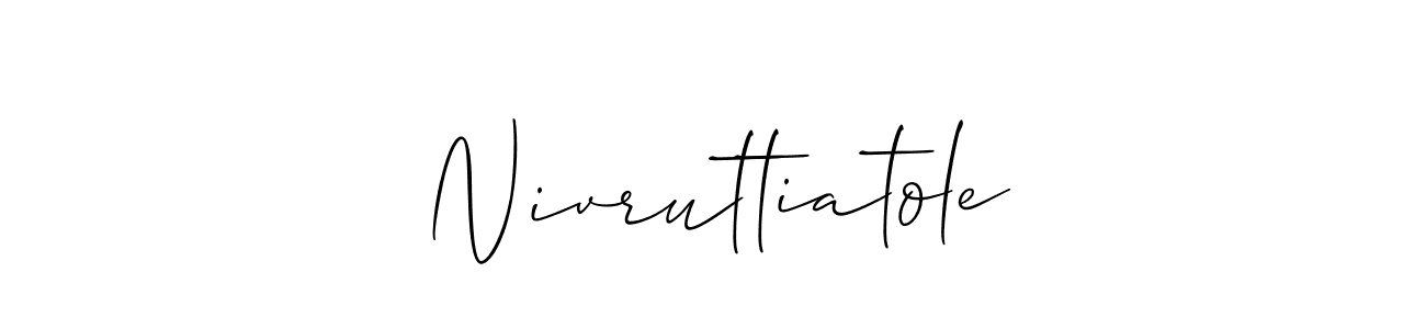 Design your own signature with our free online signature maker. With this signature software, you can create a handwritten (Allison_Script) signature for name Nivruttiatole. Nivruttiatole signature style 2 images and pictures png
