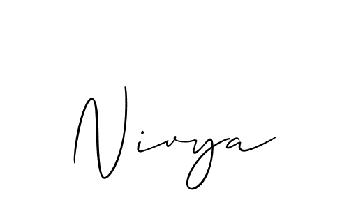 It looks lik you need a new signature style for name Nivya. Design unique handwritten (Allison_Script) signature with our free signature maker in just a few clicks. Nivya signature style 2 images and pictures png