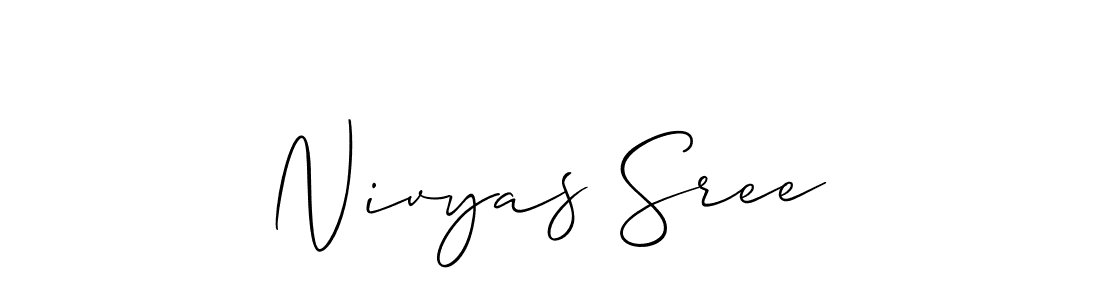 Also we have Nivyas Sree name is the best signature style. Create professional handwritten signature collection using Allison_Script autograph style. Nivyas Sree signature style 2 images and pictures png