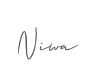 Allison_Script is a professional signature style that is perfect for those who want to add a touch of class to their signature. It is also a great choice for those who want to make their signature more unique. Get Niwa name to fancy signature for free. Niwa signature style 2 images and pictures png