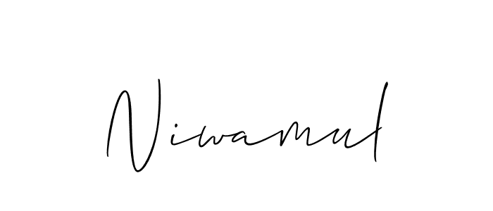 Niwamul stylish signature style. Best Handwritten Sign (Allison_Script) for my name. Handwritten Signature Collection Ideas for my name Niwamul. Niwamul signature style 2 images and pictures png