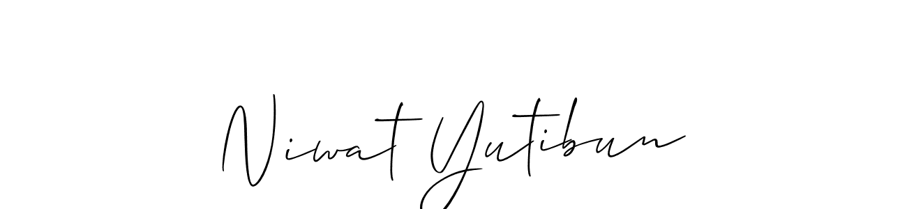 Also You can easily find your signature by using the search form. We will create Niwat Yutibun name handwritten signature images for you free of cost using Allison_Script sign style. Niwat Yutibun signature style 2 images and pictures png