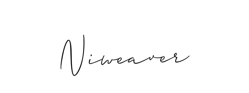 Use a signature maker to create a handwritten signature online. With this signature software, you can design (Allison_Script) your own signature for name Niweaver. Niweaver signature style 2 images and pictures png