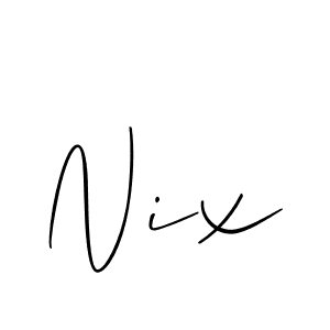 Design your own signature with our free online signature maker. With this signature software, you can create a handwritten (Allison_Script) signature for name Nix. Nix signature style 2 images and pictures png