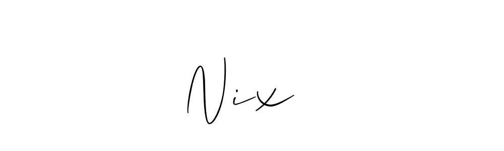 Create a beautiful signature design for name Nix ❤️. With this signature (Allison_Script) fonts, you can make a handwritten signature for free. Nix ❤️ signature style 2 images and pictures png