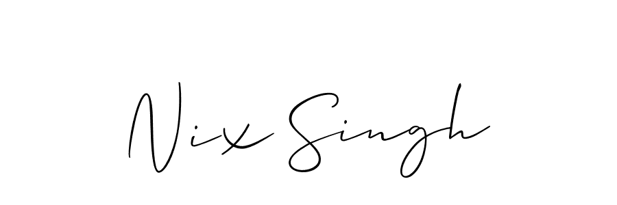 Design your own signature with our free online signature maker. With this signature software, you can create a handwritten (Allison_Script) signature for name Nix Singh. Nix Singh signature style 2 images and pictures png