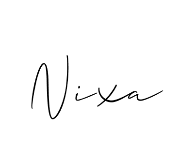 How to make Nixa name signature. Use Allison_Script style for creating short signs online. This is the latest handwritten sign. Nixa signature style 2 images and pictures png