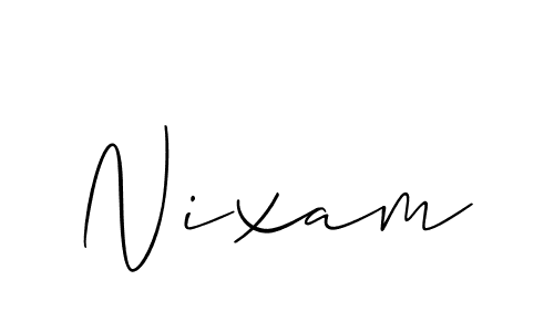 Also we have Nixam name is the best signature style. Create professional handwritten signature collection using Allison_Script autograph style. Nixam signature style 2 images and pictures png