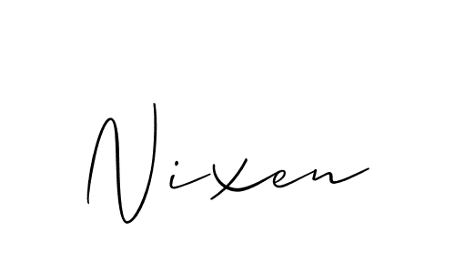 How to make Nixen signature? Allison_Script is a professional autograph style. Create handwritten signature for Nixen name. Nixen signature style 2 images and pictures png