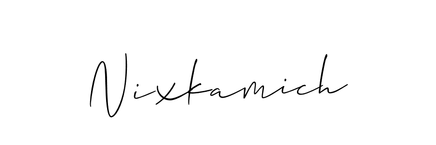 You should practise on your own different ways (Allison_Script) to write your name (Nixkamich) in signature. don't let someone else do it for you. Nixkamich signature style 2 images and pictures png