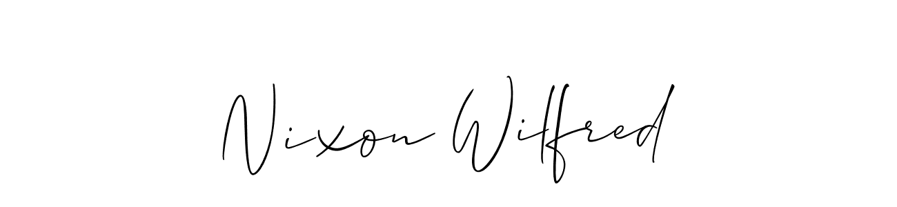 How to make Nixon Wilfred signature? Allison_Script is a professional autograph style. Create handwritten signature for Nixon Wilfred name. Nixon Wilfred signature style 2 images and pictures png