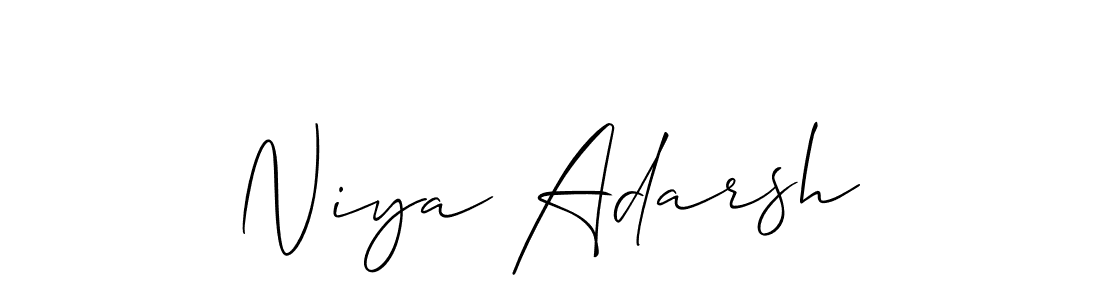 Best and Professional Signature Style for Niya Adarsh. Allison_Script Best Signature Style Collection. Niya Adarsh signature style 2 images and pictures png