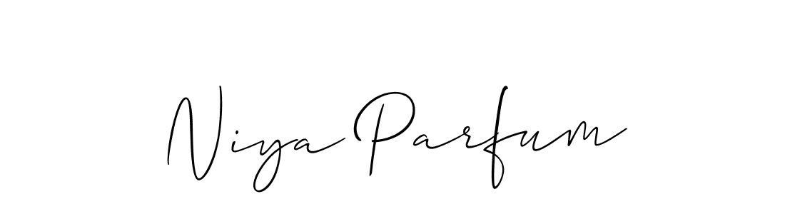 Check out images of Autograph of Niya Parfum name. Actor Niya Parfum Signature Style. Allison_Script is a professional sign style online. Niya Parfum signature style 2 images and pictures png