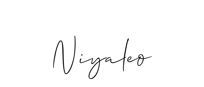 It looks lik you need a new signature style for name Niyaleo. Design unique handwritten (Allison_Script) signature with our free signature maker in just a few clicks. Niyaleo signature style 2 images and pictures png