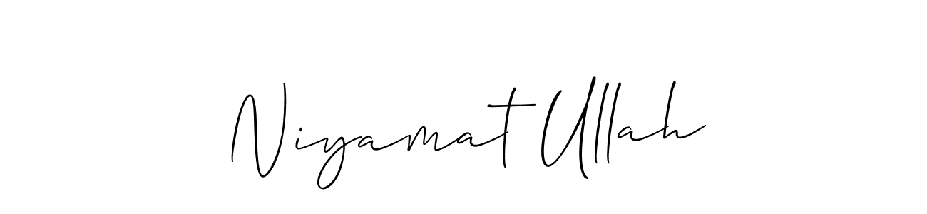 Niyamat Ullah stylish signature style. Best Handwritten Sign (Allison_Script) for my name. Handwritten Signature Collection Ideas for my name Niyamat Ullah. Niyamat Ullah signature style 2 images and pictures png