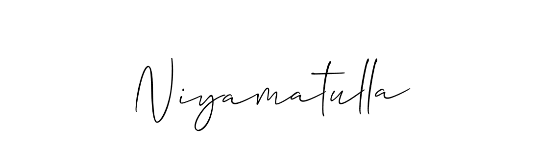 Make a beautiful signature design for name Niyamatulla. With this signature (Allison_Script) style, you can create a handwritten signature for free. Niyamatulla signature style 2 images and pictures png