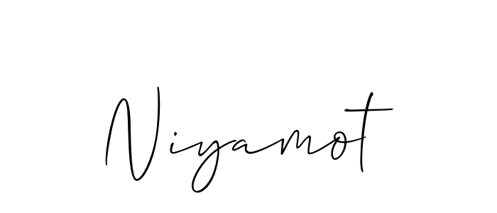 Create a beautiful signature design for name Niyamot. With this signature (Allison_Script) fonts, you can make a handwritten signature for free. Niyamot signature style 2 images and pictures png